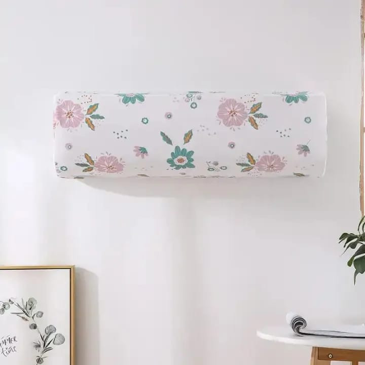 Stylish Flower Print AC Cover | এসি ডাস্ট কভার ফর এয়ার কন্ডিশনার (2 No Design)