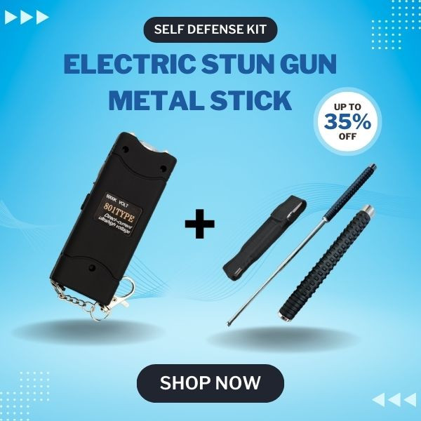 Electric Stun Gun + Metal Stick || আপনার নিরাপত্তার সেরা সঙ্গী – ইলেকট্রিক স্টান গান + মেটাল স্টিক