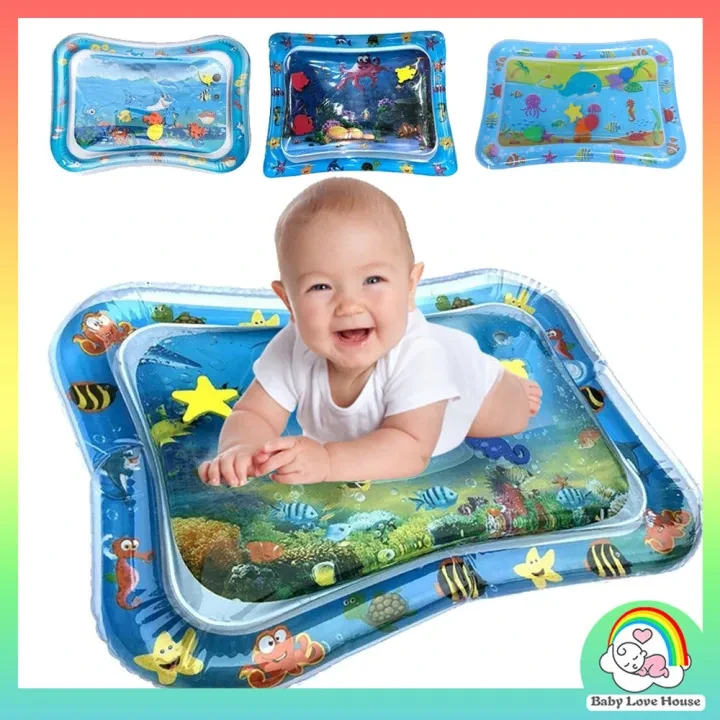Baby infant Water Play Mat Tummy Time Cushion Inflatable Patted Playmat Tikar Air Bayi Kusyen kembung Mainan